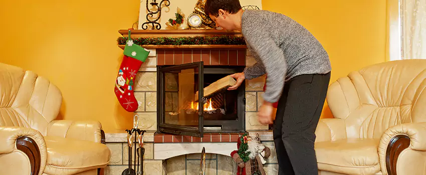 Rusted Metal Fireplace Restoration in Wilson, North Carolina
